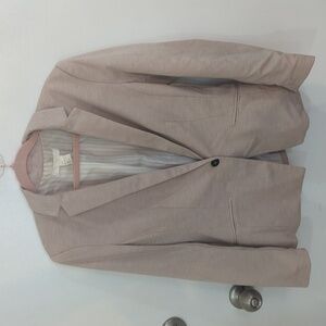 H&M blazer, light pink sweatshirt material, size 8
